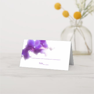 Lila Orchid Bröllop-mappat platskort Placeringskort