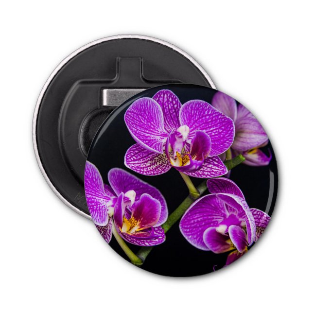 Lila orchid flasköppnare (Framsidan)