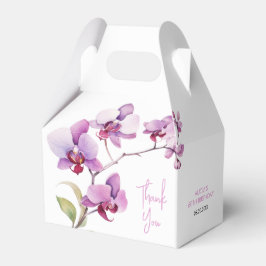 Lila Orchid Flower Blommar Birthday Presentaskar