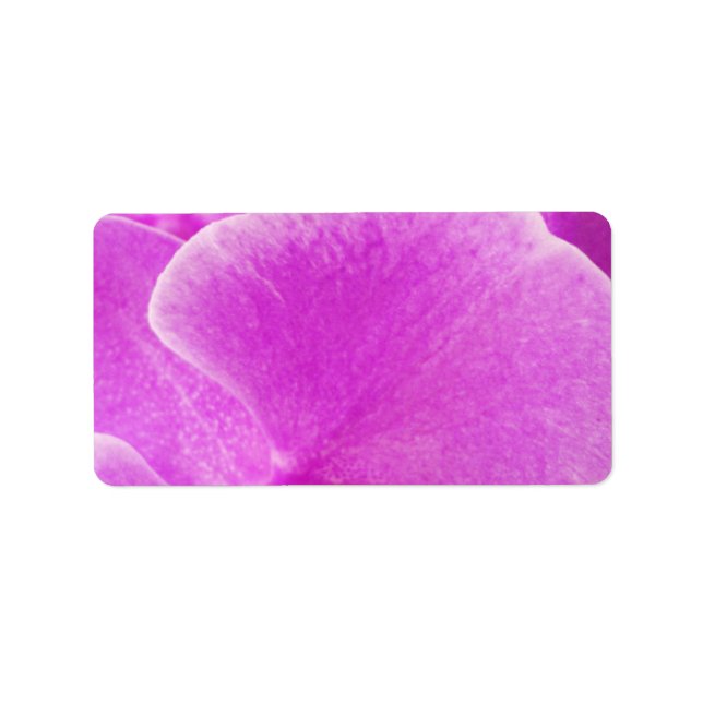 Lila Orchid Flower Fresh Natural Adressetikett (Framsidan)
