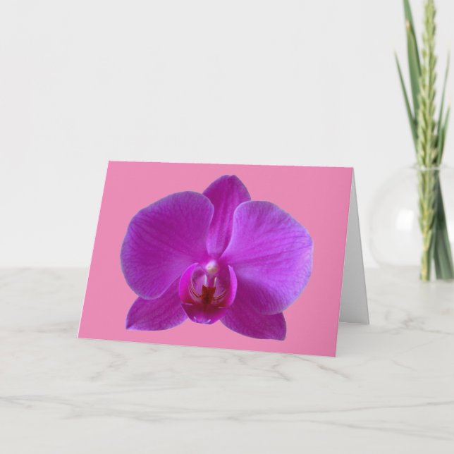 Lila Orchid Greeting Card Helgkort (Framsida)