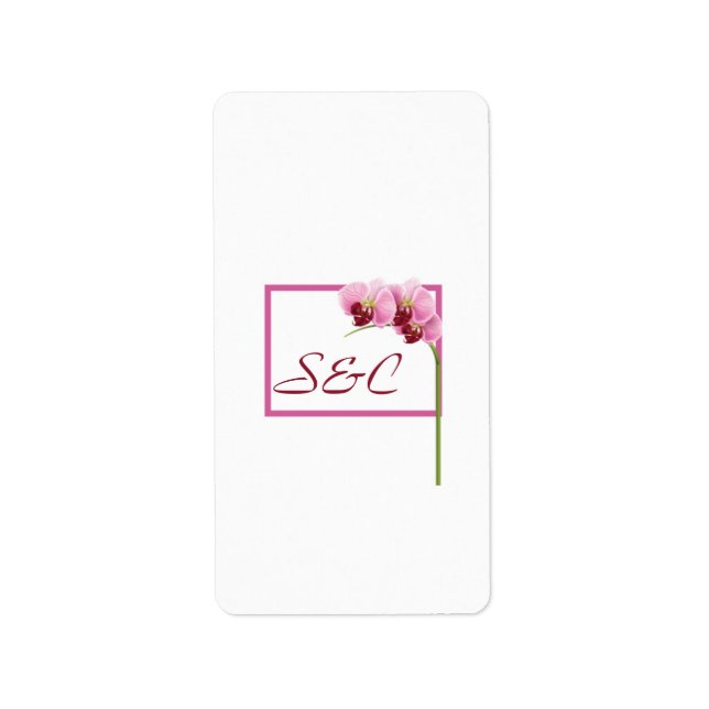 Lila Orchid Hershey's Miniature Wrapper Adressetikett (Framsidan)
