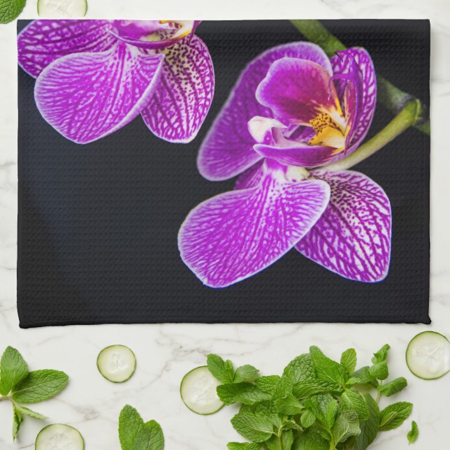 Lila orchid kökshandduk (Vikta)