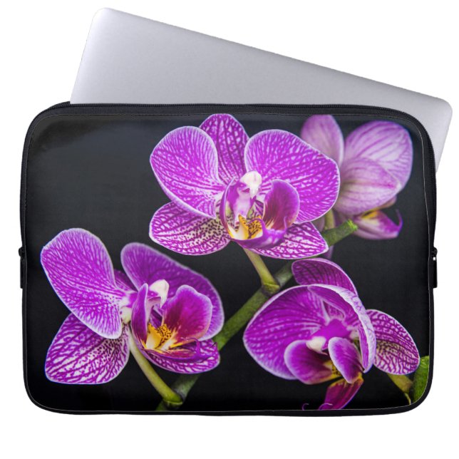 Lila orchid laptop fodral (Framsidan)