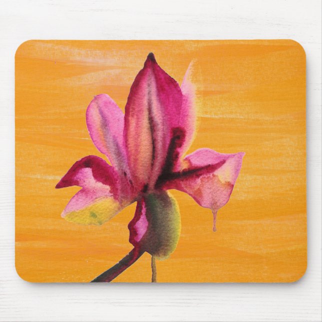 Lila Orchid-orange popkonblomma Musmatta (Framsidan)