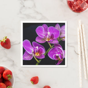 Lila orchid pappersservett