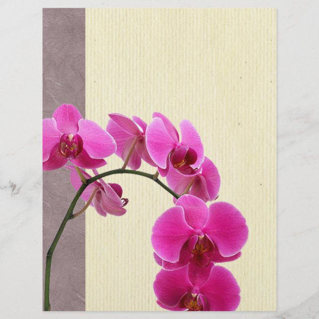 Lila orchid reklamblad (Framsidan)