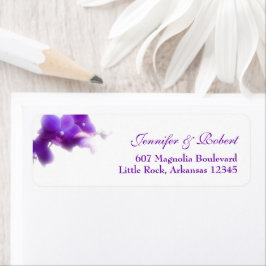 Lila Orchid Return-adressetikett Returadress Etikett