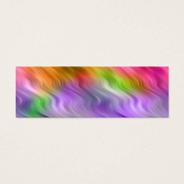 Lila Orchid Vågigt Struktur Litet Visitkort (Framsidan)