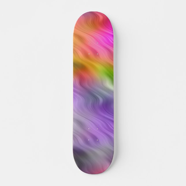 Lila Orchid Vågigt Struktur Skateboard Bräda 20 Cm (Framsida)