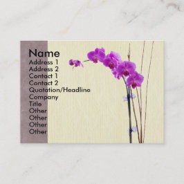 Lila orchid visitkort
