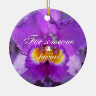 Lila Orchids Julgransprydnad Keramik