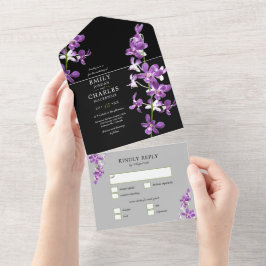 Lila Orchids, Modern Elegant bröllop allt i ett