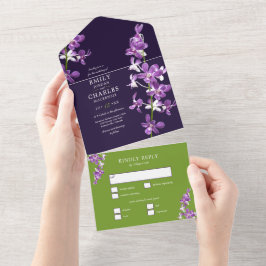 Lila Orchids, Modern Elegant bröllop allt i ett