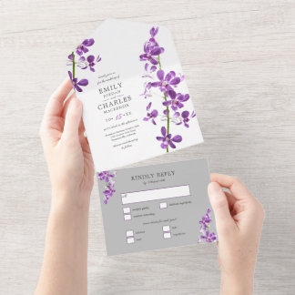 Lila Orchids, Modern Elegant bröllop allt i ett