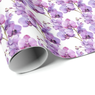 Lila Orchids Presentpapper