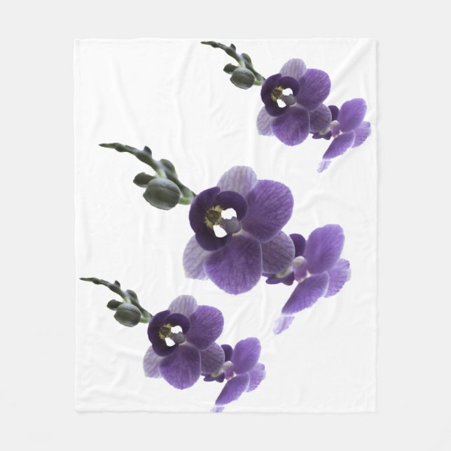 Lila orkidblomma, Fleece Blanket (Framsidan)