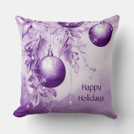 Lila Ornament jul Helgdag Dekorativ kudde