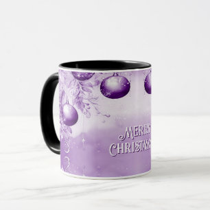 Lila Ornament jul Helgdag Mugg