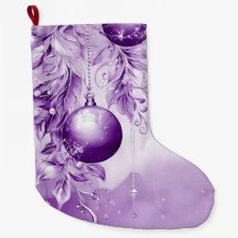 Lila Ornaments jul - Helgdag Stocking Stor Julstrumpa
