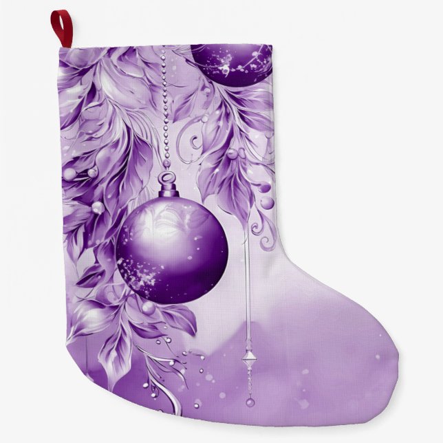 Lila Ornaments jul - Helgdag Stocking Stor Julstrumpa (Framsidan)