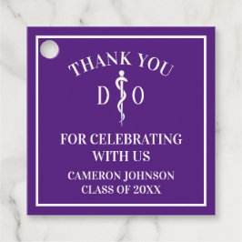 Lila Osteopatisk Studentfest i läkarskolan Gåvor Etiketter