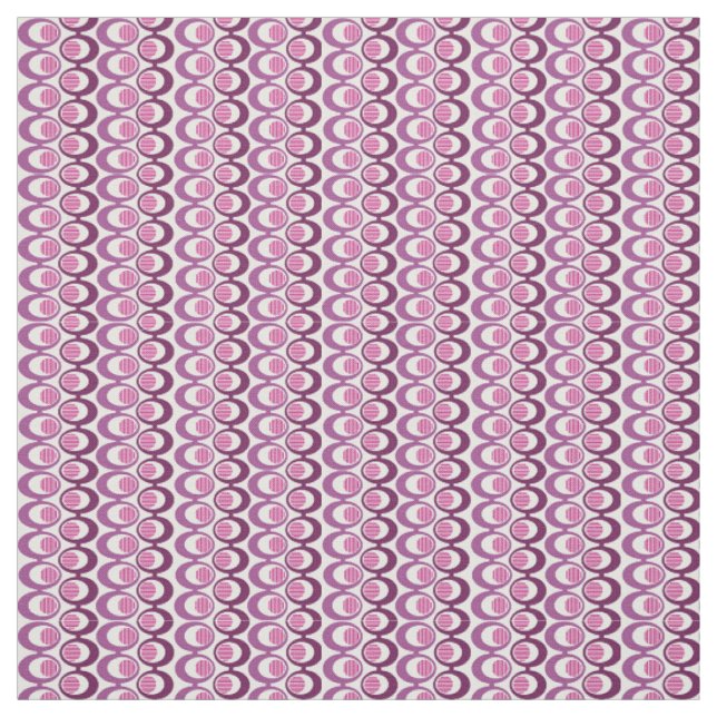 Lila Oval Strings Tyg (Provkarta)