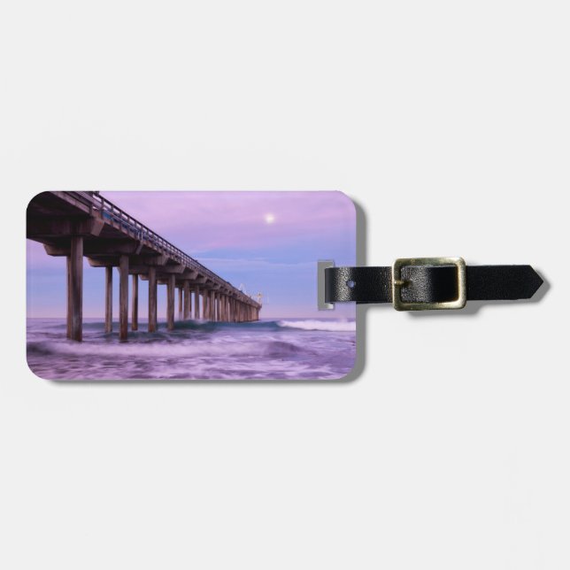 Lila över pier, Kalifornien Bagagebricka (Horisontell Framsida)