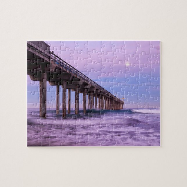 Lila över pier, Kalifornien Pussel (Horisontell)