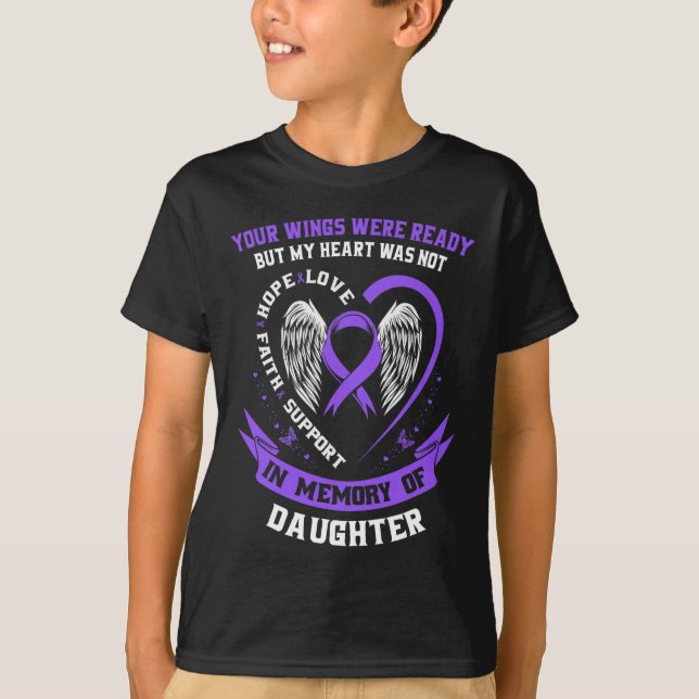 Lila - överdosering - dagspartiklar i minnet av D T Shirt (Framsida)