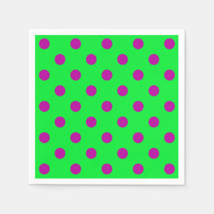 Lila på gröna prickar Mönsterdesign  Pappersservett