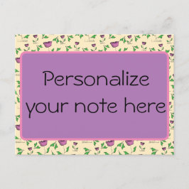 Lila på gultens bakgrund vykort