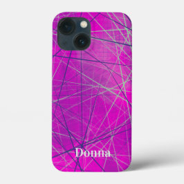 Lila på Rosa Network Linjer Abstrakt iphone case