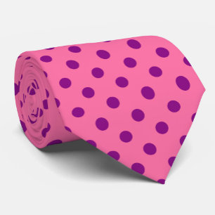 Lila på Rosa Polka dots Mönster Design Slips