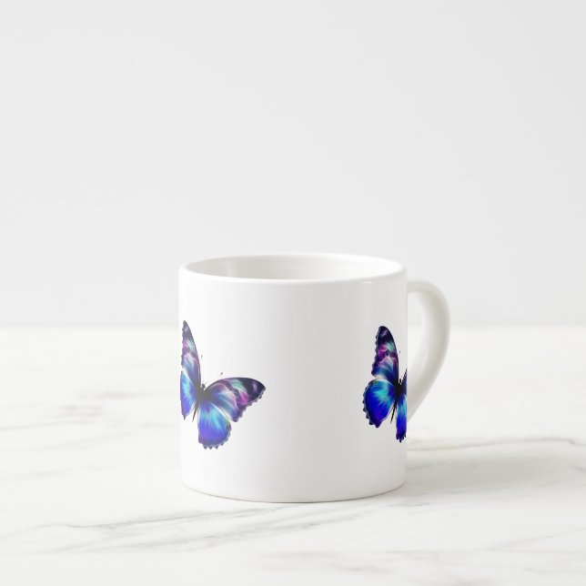 Lila Paediatric Butterfly Espressomugg (Framsida höger)
