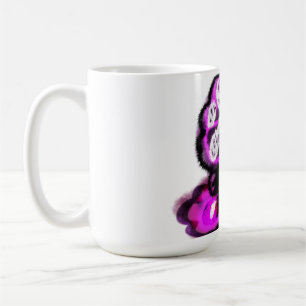 Lila påfågel kaffemugg