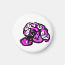 Lila påfågel magnet