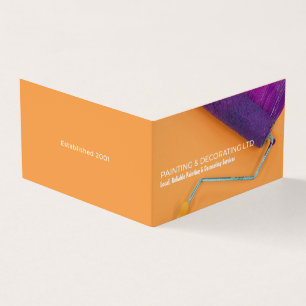 Lila Paint Roller, Painter & Decorator Photo Visitkort
