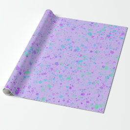Lila Paint Splatter - frågepapper Presentpapper