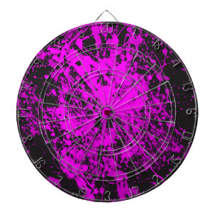 Lila Paint Splatter Metall Cage Dartboard Piltavla