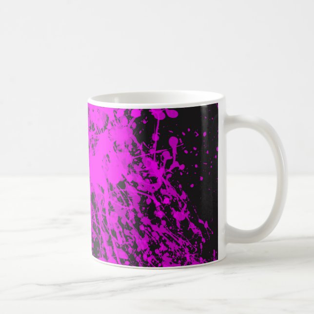 Lila Paint Splatter Mugg (Höger)