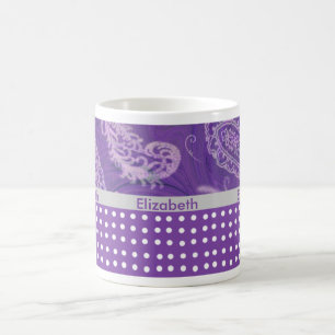 Lila Paisley Coffee Mugg