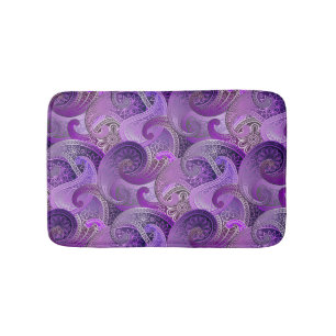 Lila Paisley Exotic Damask Pattern Badrumsmatta