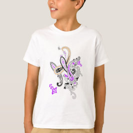 Lila Paisley Fox Barntröja T Shirt