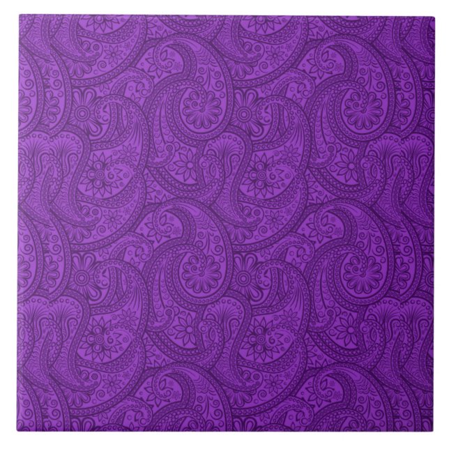 Lila Paisley Kakelplatta (Framsidan)
