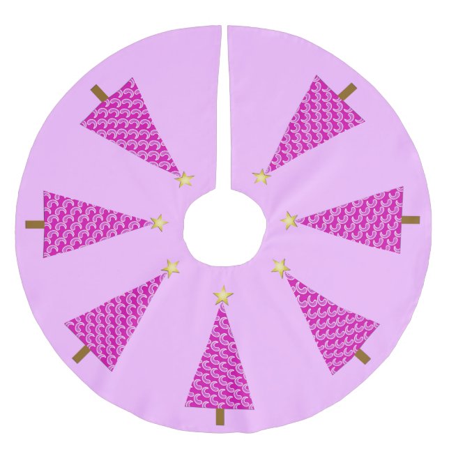 Lila paisley, modern Julgran Julgransmatta Borstad Polyester (Framsidan)