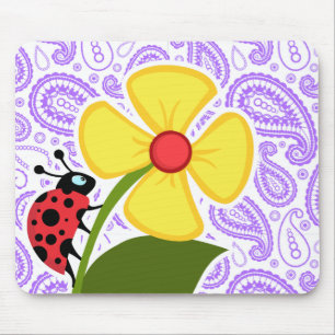 Lila Paisley Mönster; Ladybug Musmatta