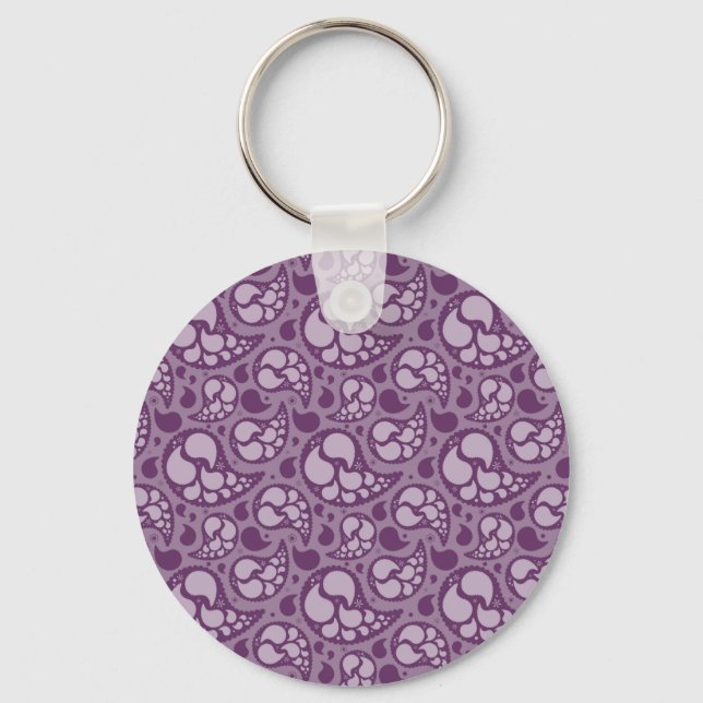 Lila Paisley Nyckelring (Framsida)