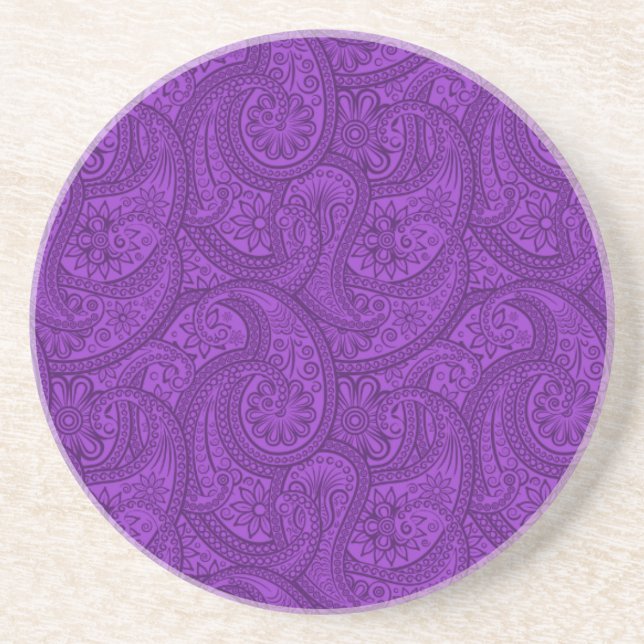Lila Paisley Underlägg Sandsten (Framsidan)