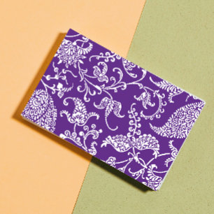 Lila Paisley Visitkort